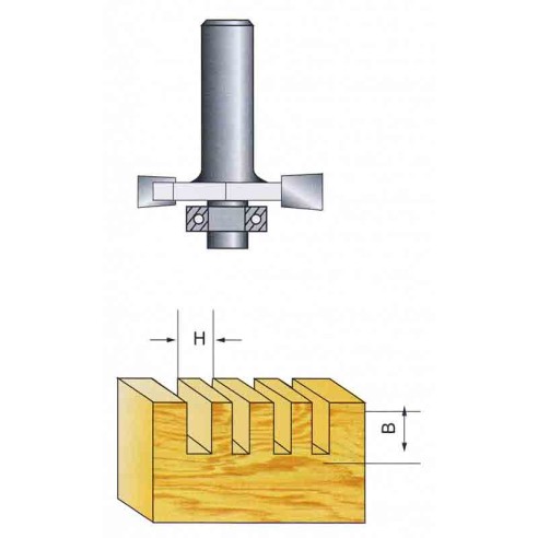Фрезер за оберфреза Ø31.75 H6.35 B9.37 мм опашка Ø8 мм с лагер Raider - 1