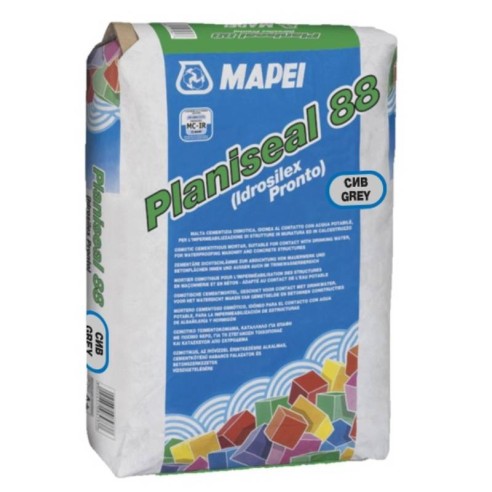 Осмотичен разтвор за хидроизолация Planiseal 88 сив 25кг MAPEI - 1