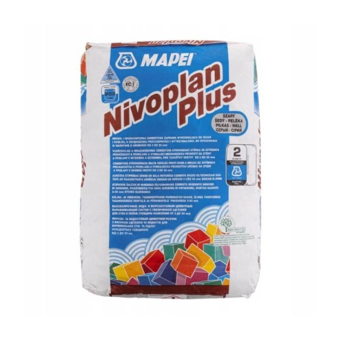 Изравняващ циментов разтвор за подове и стени Nivoplan Plus 25кг MAPEI - 1