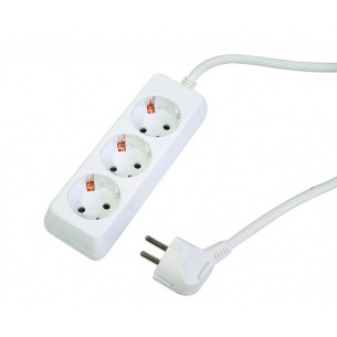 Разклонител 3 гнезда с кабел 1.5 м х 1.5 мм² Makalon - 1