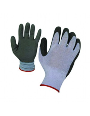 Работни ръкавици сиво трико / сив латекс хенгер Top Strong - 1