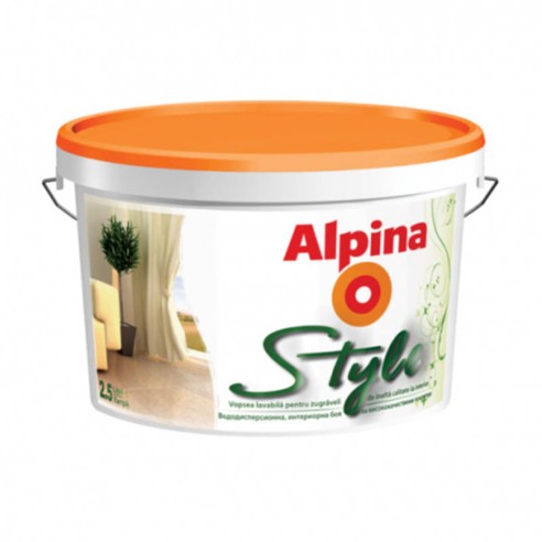 Интериорна боя Alpina Style - бяла, 2.5 л. - 1