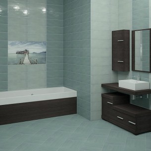 KAI фаянс 20х50 см Виола зелен 5724 - 1 2