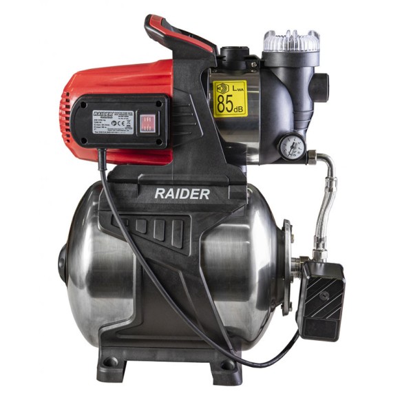 Хидрофор 1200W 1" max 64L/min 3 bar 48 м Inox+ Raider - 2