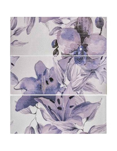 KAI декор Виола цветя лилав 50х60 см 2462, 3 бр. к-т - 1