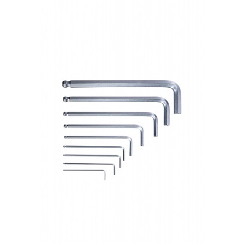 Средни шестограми за работа под ъгъл 9 бр. 1.5-10 мм CR-V Topmaster - 3