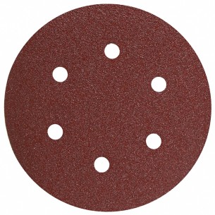 Шкурка VELCRO Ø150 мм К150 с 6 отвора 10 бр. Raider - 1