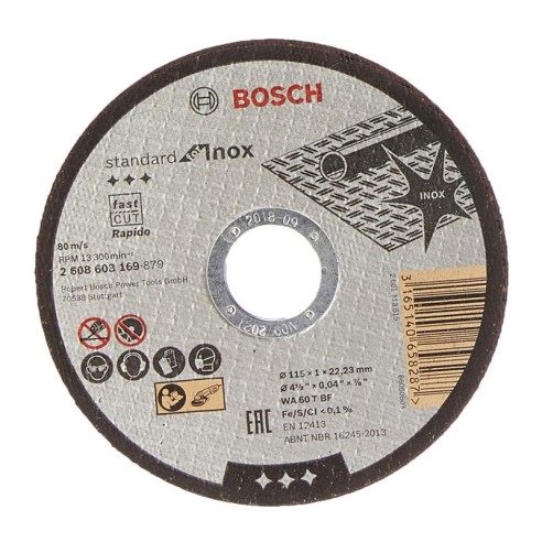 Диск за инокс 115х1.6х22.23 мм Standard for Inox BOSCH - 1