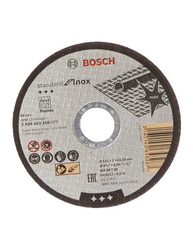 Диск за инокс 125х1х22.23 мм Standard for Inox BOSCH - 1