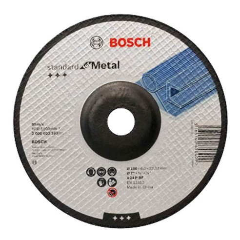 Диск за грубо шлайфане на метал 180х6х22.23 мм BOSCH - 1