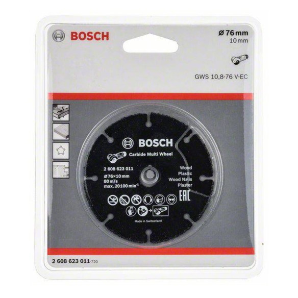 Диск за дърво и пластмаса Carbide Multi Wheel 76мм BOSCH - 2