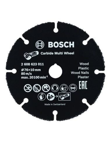 Диск за дърво и пластмаса Carbide Multi Wheel 76мм BOSCH - 1