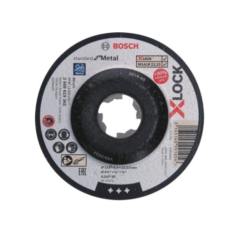 Диск за метал X-Lock SFM 115х6х22.23 мм BOSCH - 1