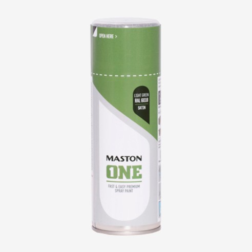 Акрилен спрей Maston ONE RAL6018 светлозелен сатен 400 ml - 1