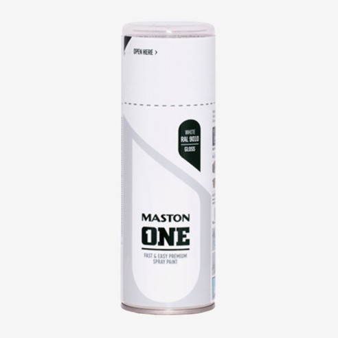 Акрилен спрей Maston ONE RAL9010 бял гланц 400 ml - 1