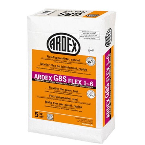 Бърза еластична фугираща смес G8S FLEX 1-6 циментовосива 5кг ARDEX - 1