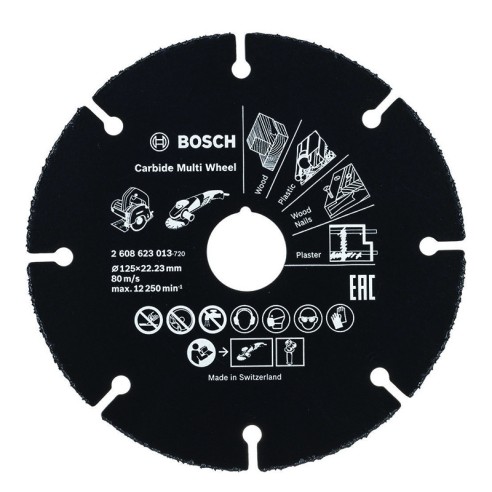 Диск за дърво и пластмаса Carbide Multi Wheel 125мм BOSCH