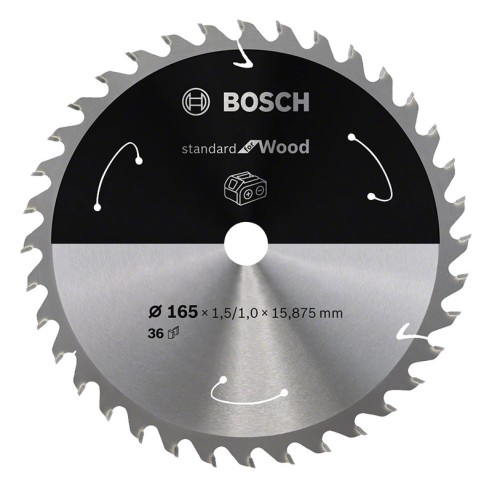 Диск за циркуляр Standard for Wood 165x1.5/1x20 T24 BOSCH - 1