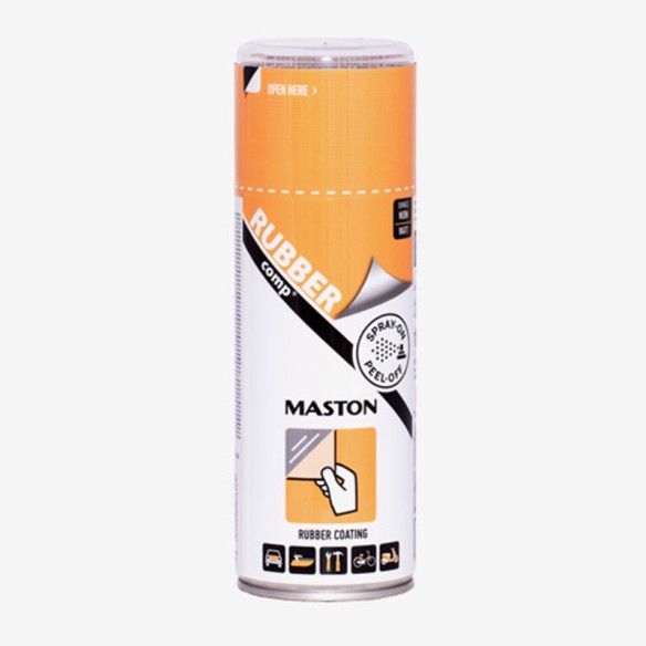 Спрей каучуково покритие Maston RUBBERcomp неоновооранжев 400 ml - 1