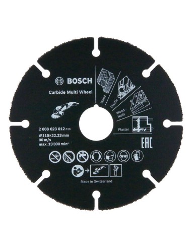 Диск за дърво и пластмаса Carbide Multi Wheel 115мм BOSCH - 1
