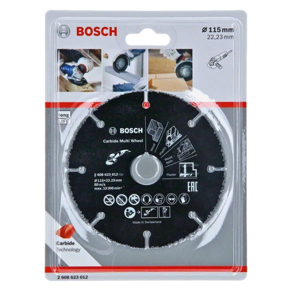 Диск за дърво и пластмаса Carbide Multi Wheel 115мм BOSCH - 3