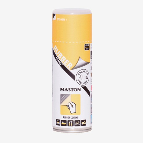 Спрей каучуково покритие Maston RUBBERcomp жълт сатен 400 ml - 1