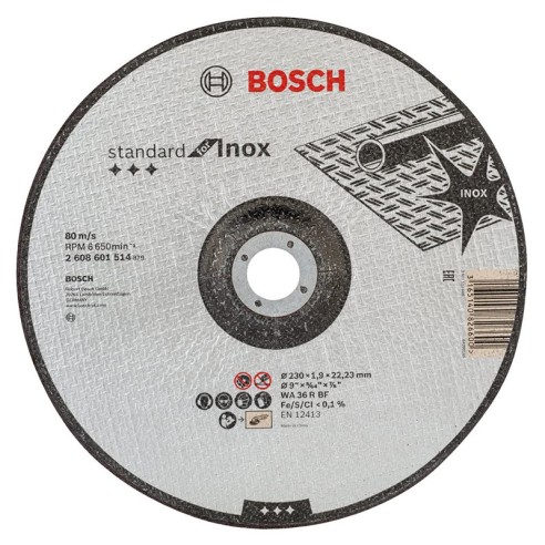 Диск за инокс Standard Inox 125х1.9х22.23 мм BOSCH - 1