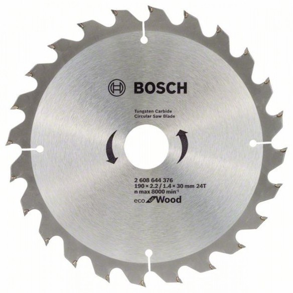 Диск за циркуляр Eco for Wood 190х20 мм 24T BOSCH - 1