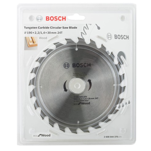 Диск за циркуляр Eco for Wood 190х20 мм 24T BOSCH - 2