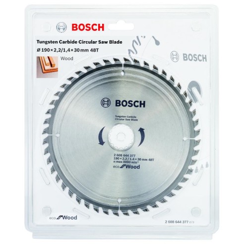 Диск за циркуляр Eco for Wood 190х30 мм 48T BOSCH - 1