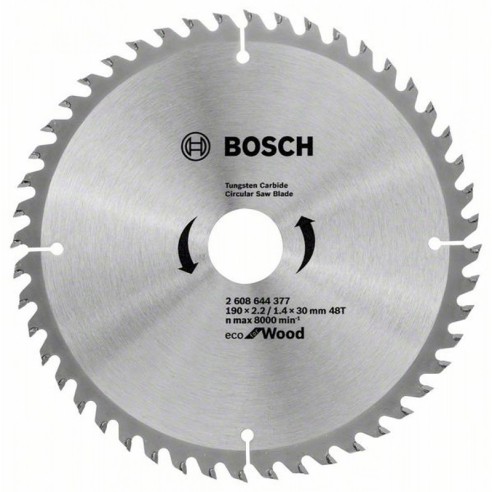 Диск за циркуляр Eco for Wood 190х30 мм 48T BOSCH - 2