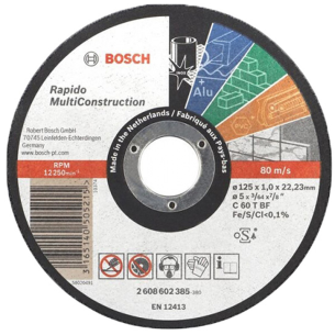 Диск за метал 125х1х22.23 мм Multi Construction Rapido BOSCH - 1