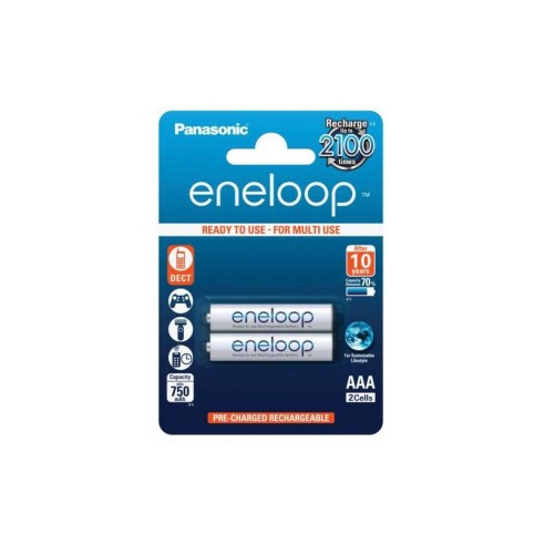 Батерии Panasonic Eneloop AAA 2 бр. 750 mAh - 1