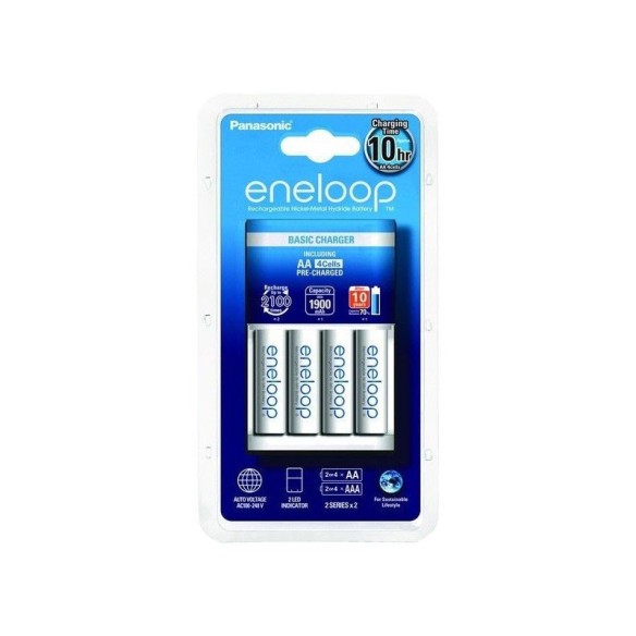 Зарядно у-во Panasonic Eneloop Basic Charger 4 бр. AA бат. (1900 mAh) - 1
