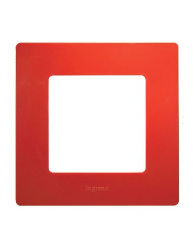 Червена единична рамка за ел. ключове и контакти Legrand - 1