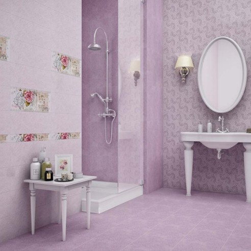 Kai фаянс 20х50 ажур розов 5822 - 3