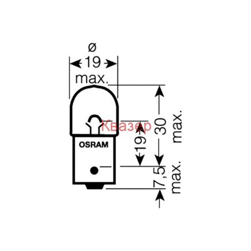 Автомобилна лампа OSRAM 5007 5W 12V BA15S UNV1 R5W - 4