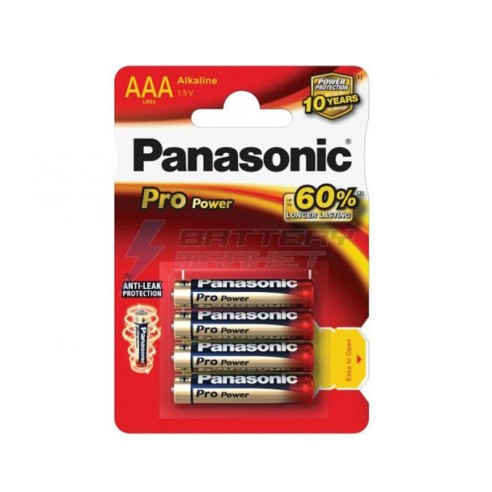 Батерии Panasonic Pro Power ААА 1.5V LR03 4 броя - 1