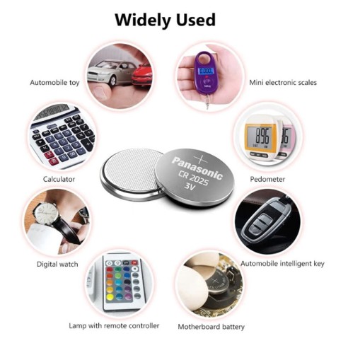 Бутонна литиева батерия Panasonic CR2025 3V 1 бр. - 3