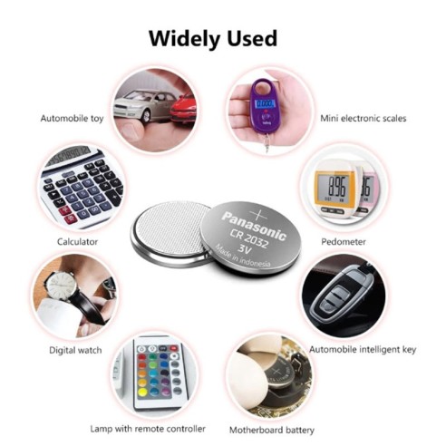 Бутонна литиева батерия Panasonic CR2032 3V 1 бр. - 2