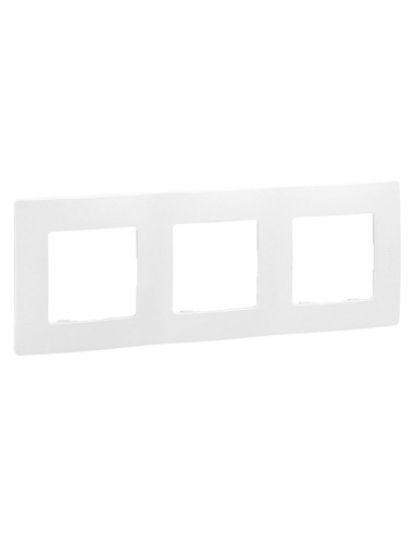 Тройна бяла рамка за ел. ключове и контакти Legrand Niloe - 1