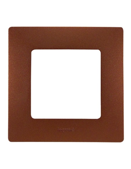 Единична рамка за ел. ключове и контакти цвят какао Legrand - 1