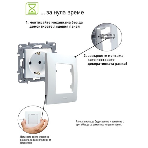 Двойна бяла рамка за ел. ключове и контакти Legrand Niloe - 2