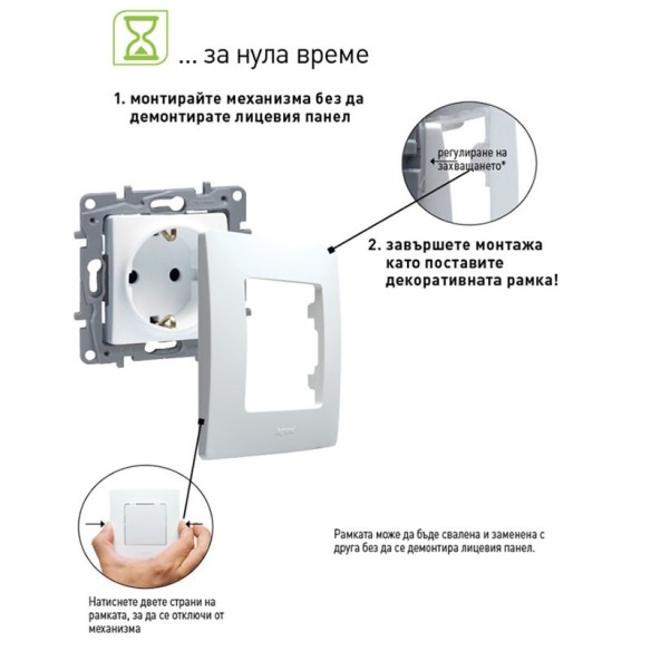 Двойна бяла рамка за ел. ключове и контакти Legrand Niloe - 2