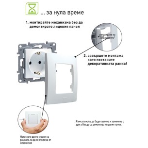 Четворна рамка за ел. ключове и контакти цвят крем Legrand Niloe - 1 2