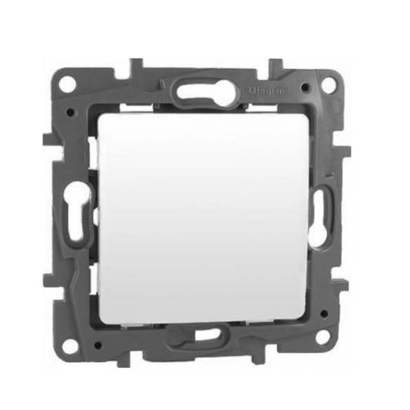 Единичен ключ 10А бял цвят Legrand Niloe - 1