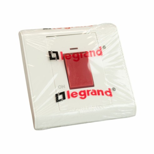 Ел. светещ ключ за бойлер за вграждане 45А бял Belanko Legrand - 2