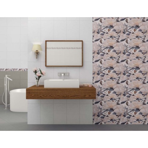 Kai фаянс 25х40 силк светло сив 5858 - 2