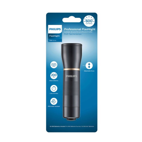 LED фенер 600 Lm 200 м Philips с включени батерии - 2