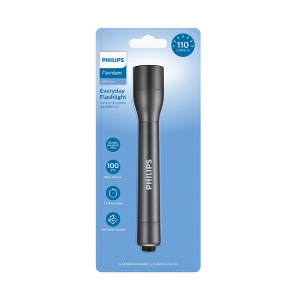 LED фенер 110 Lm 100 м Philips с включени батерии - 1